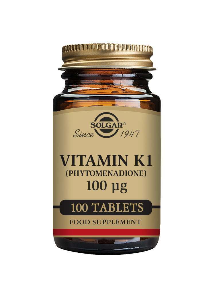 solgar vitamin k1 (phytomenadione) 100 µg 100 tablets