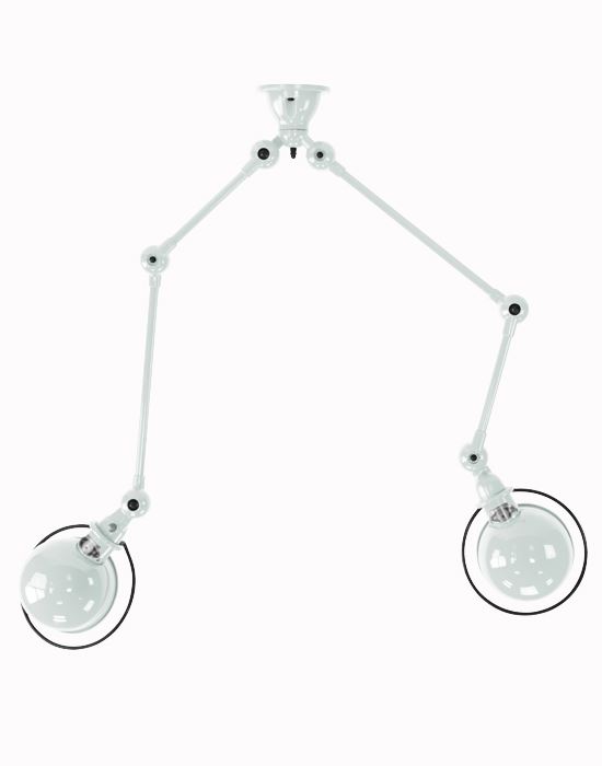 Jielde Loft Twin Ceiling Light White Gloss