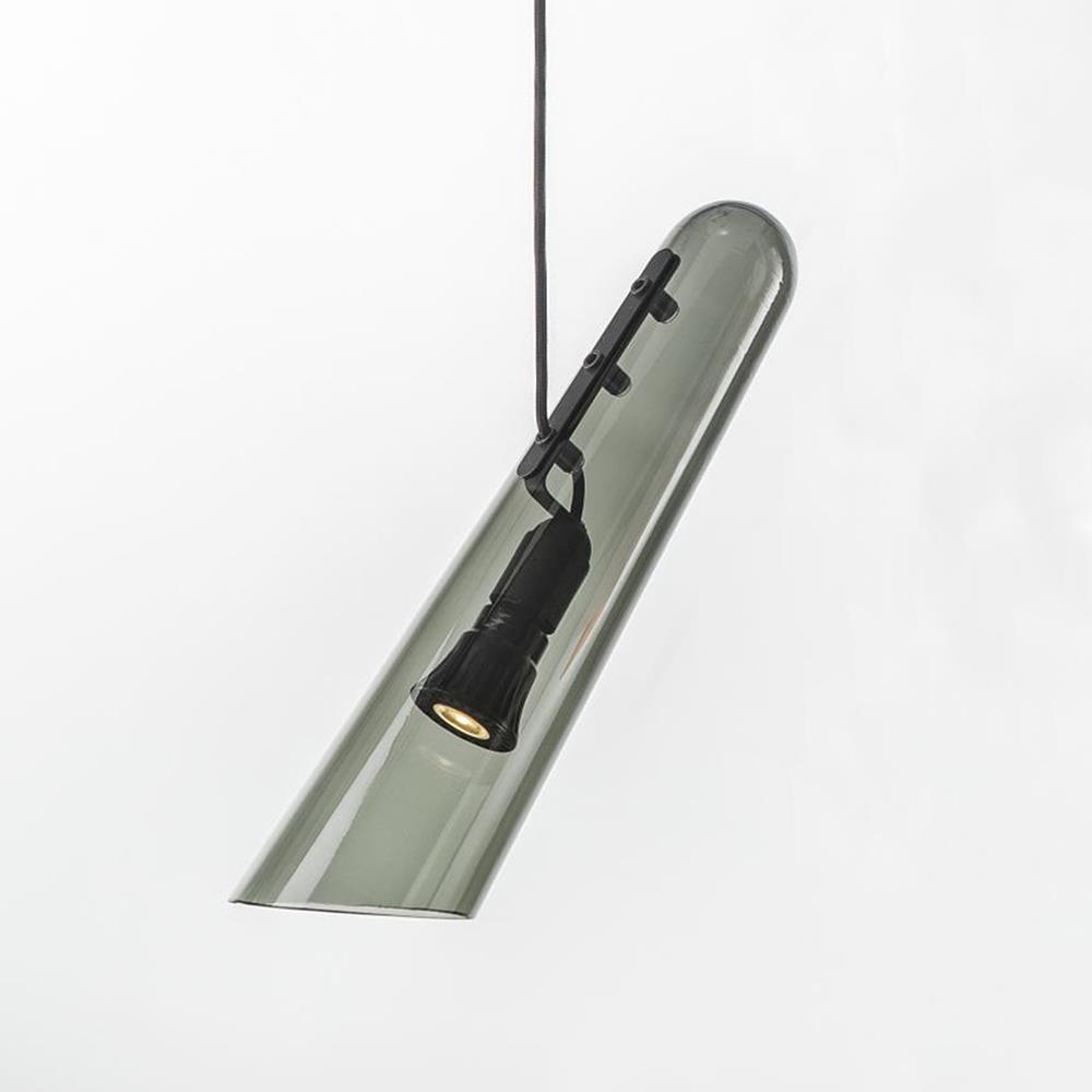 Brokis Flutes Pendant Pc977 Smoke Grey Designer Pendant Lighting