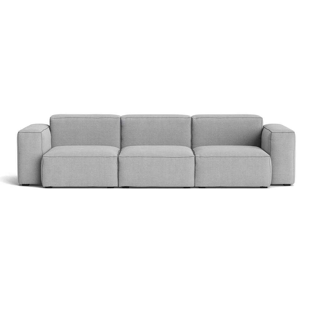 Mags Soft 3 Seater Combination 1 Low Armrest Sofa With Linara 443 And Dark Grey Stitching
