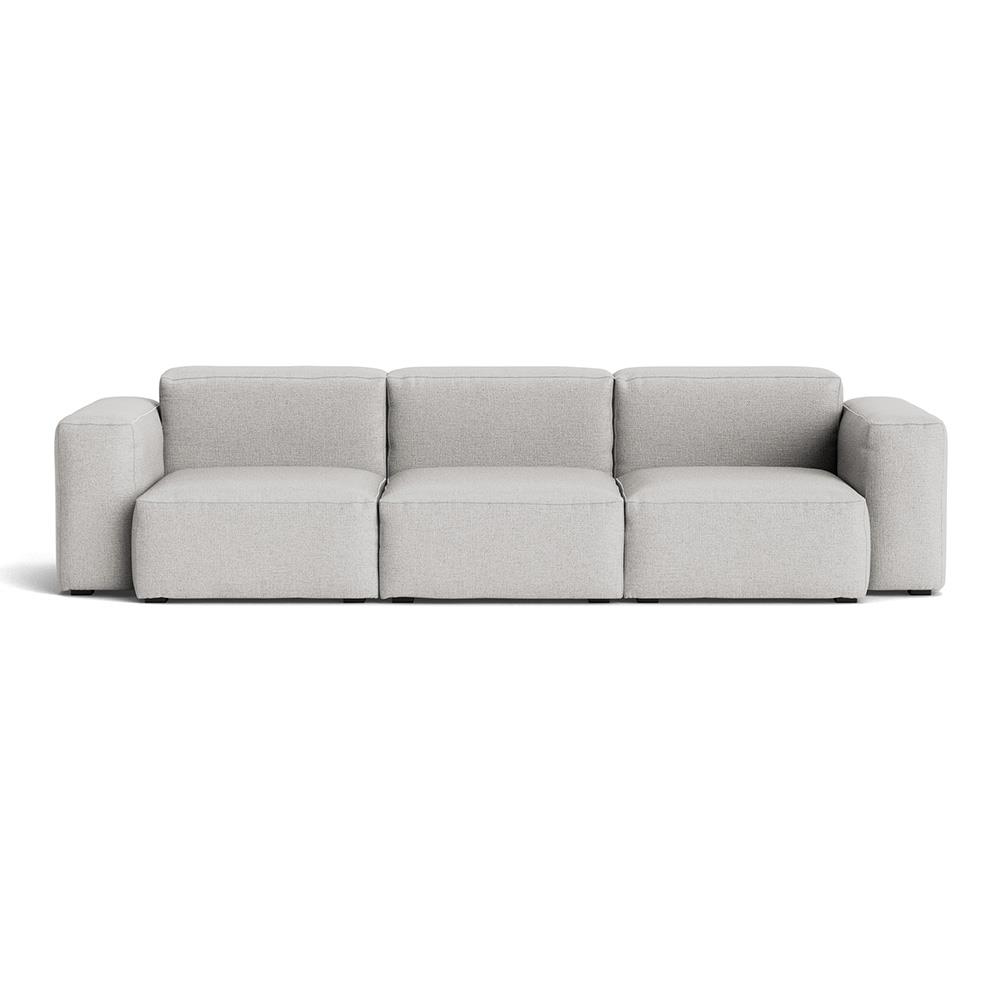 Mags Soft 3 Seater Combination 1 Low Armrest Sofa With Roden 04 And White Stitching