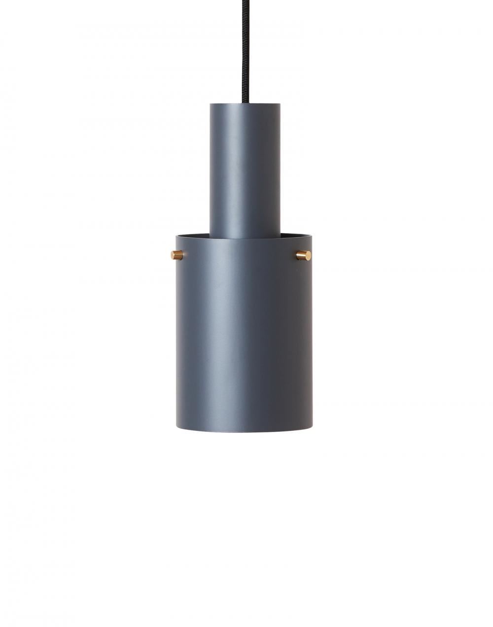 Rubn Volume 2 Pendant Medium Slate Grey Brass Designer Pendant Lighting