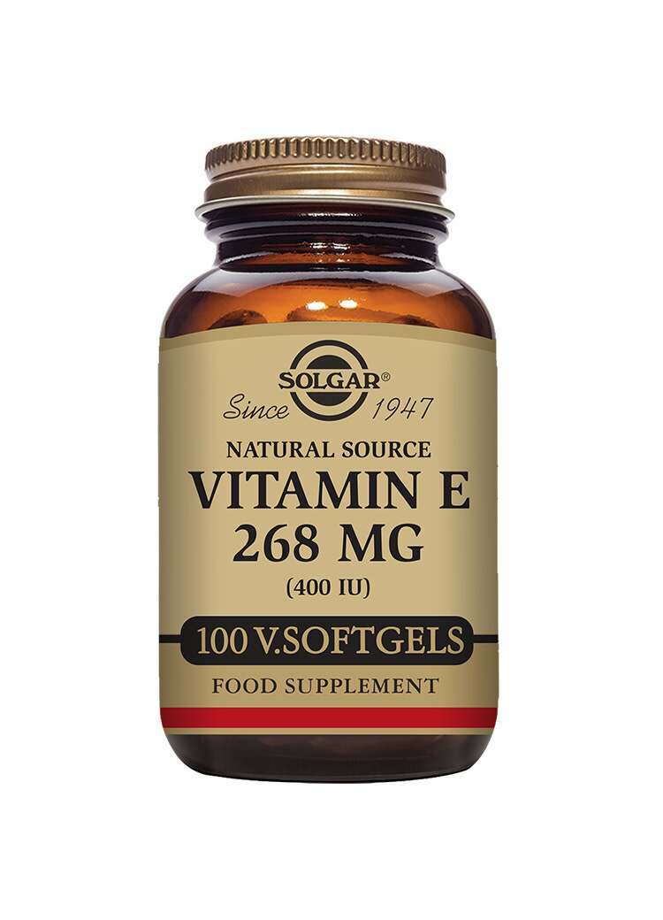 solgar natural source vitamin e 268 mg (400 iu) softgels - pack of 100