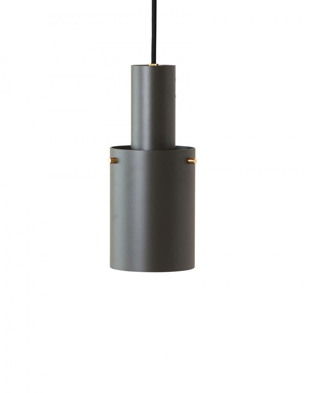 Rubn Volume 2 Pendant Medium Umbra Grey Brass Yellow Designer Pendant Lighting