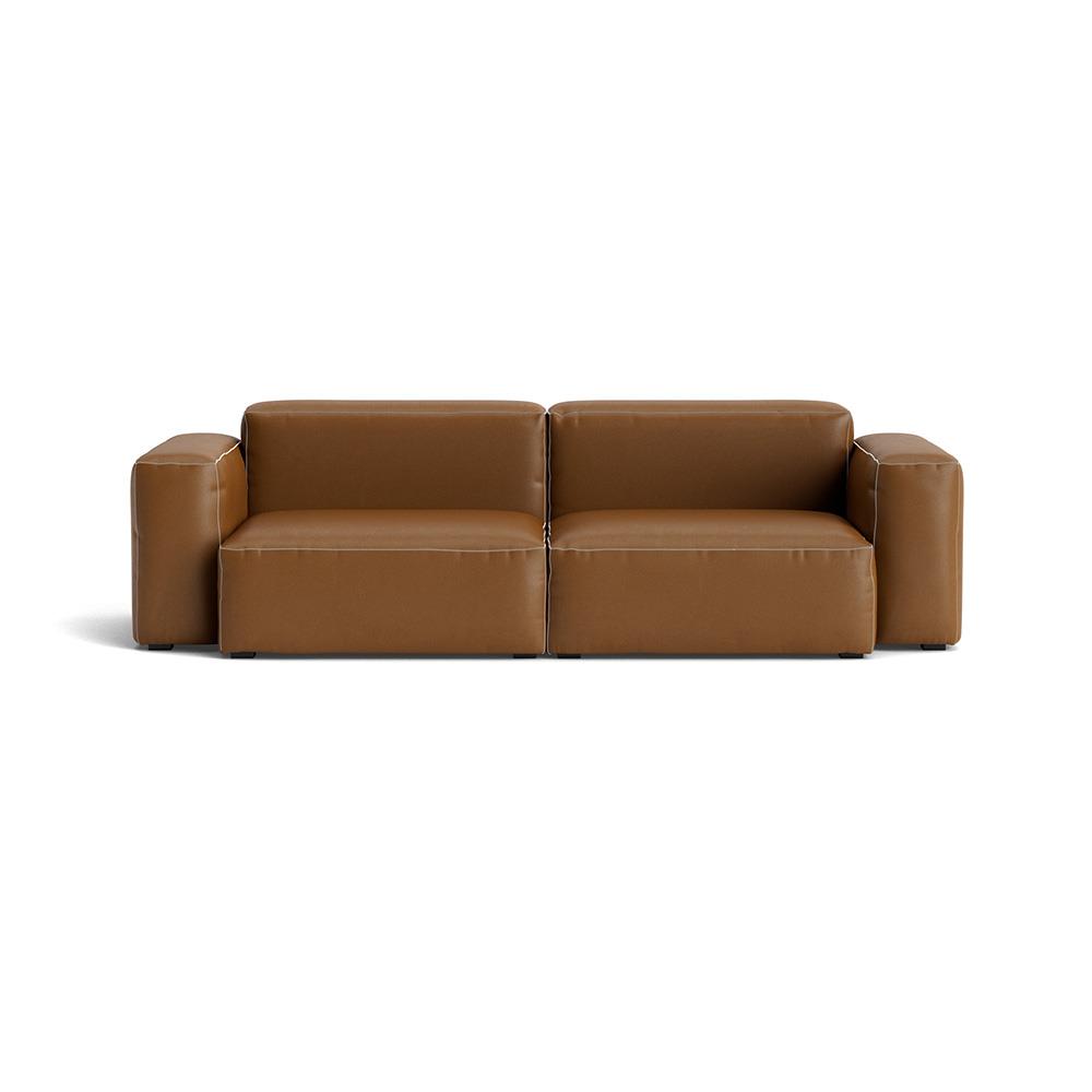 Mags Soft 25 Seater Combination 1 Low Armrest Sofa With Sierra Sik1003 And White Stitching