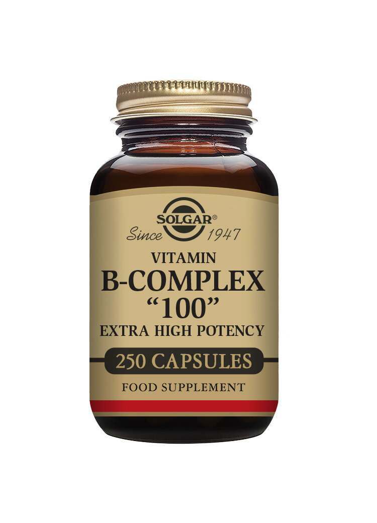 solgar vitamin b-complex 100 extra high potency vegetable capsules - pack of 250