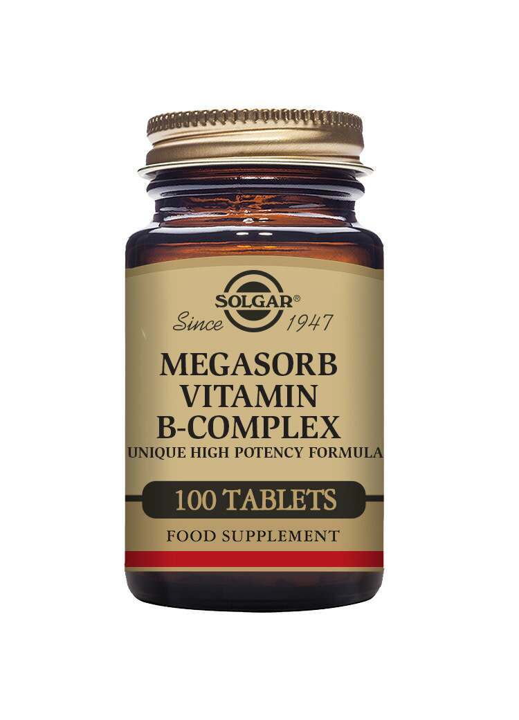 solgar megasorb vitamin b-complex high potency tablets - pack of 100