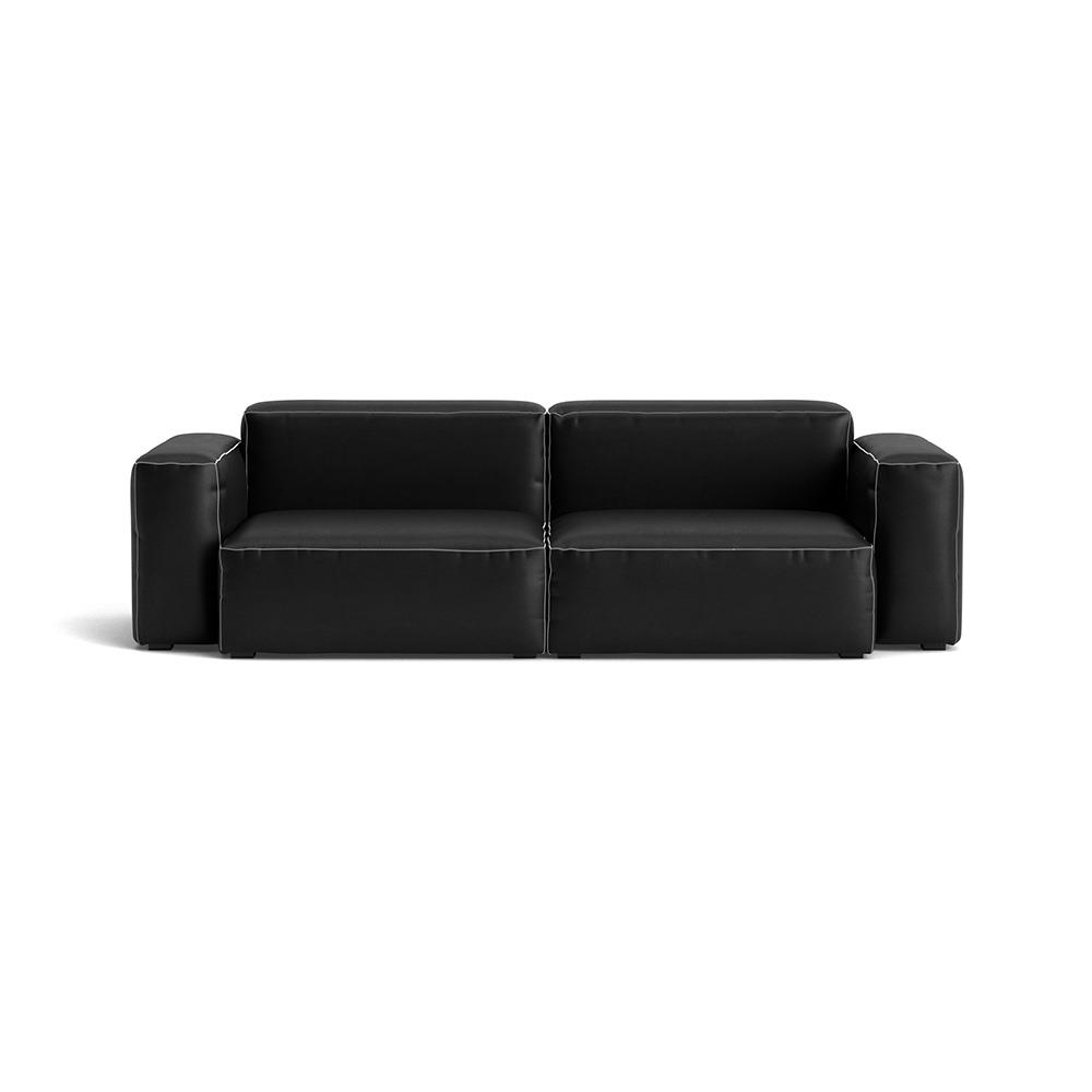 Mags Soft 25 Seater Combination 1 Low Armrest Sofa With Sierra Si1001 And White Stitching