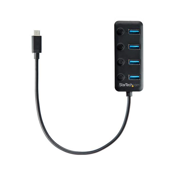 Startech.Com 4-Port Usb-C Hub - 4X Usb-A With Individual On/Off Switches