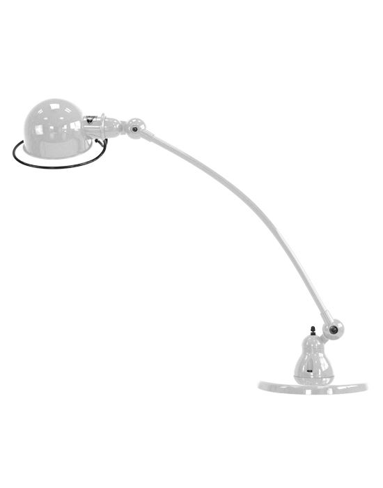 Jielde Loft Curve 1 Arm Desk Light Silver Grey Gloss