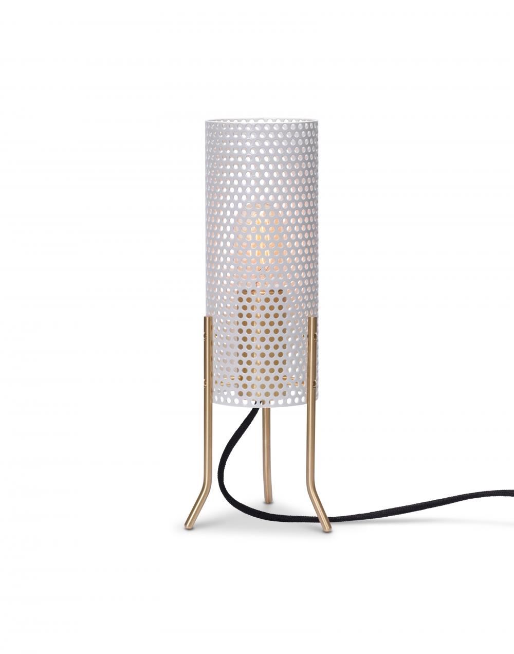 Vouge Tripod Table Lamp Small White Brass