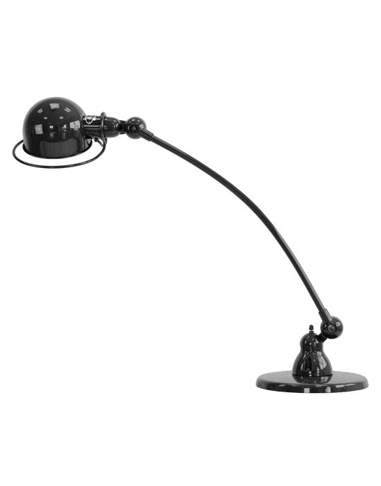 Jielde Loft Curve 1 Arm Desk Light Black Hammered Gloss