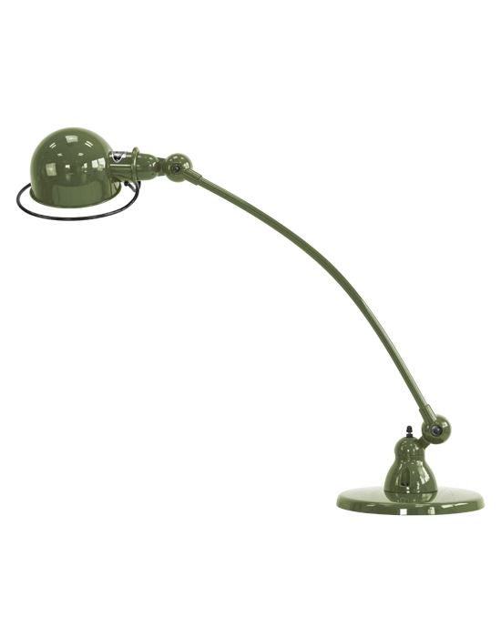 Jielde Loft Curve 1 Arm Desk Light Olive Matt