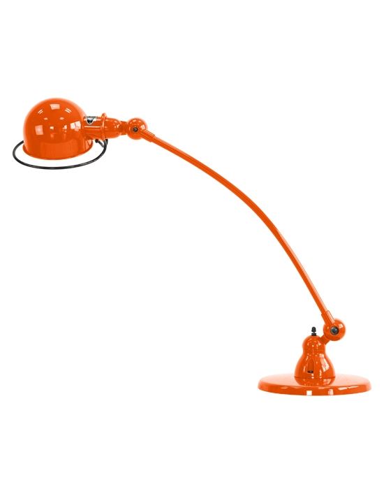 Jielde Loft Curve 1 Arm Desk Light Orange Gloss