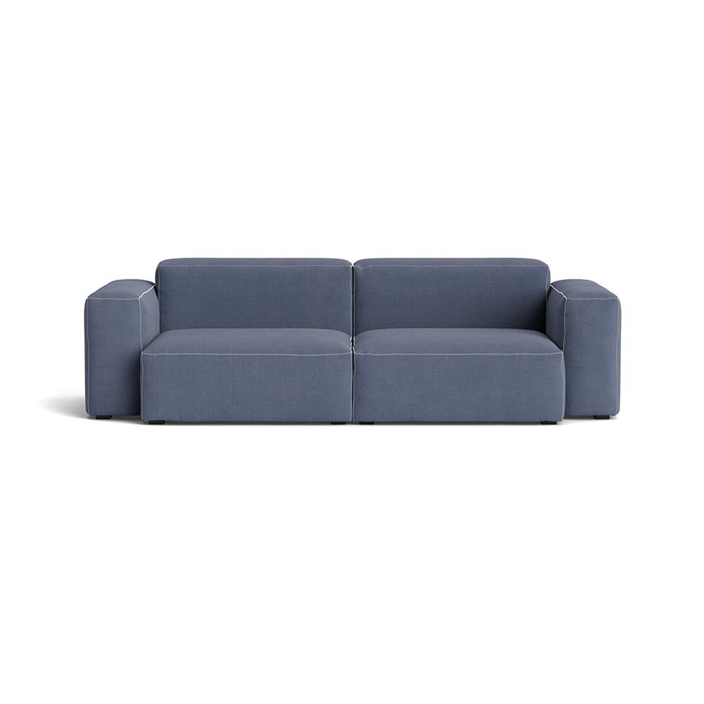 Mags Soft 25 Seater Combination 1 Low Armrest Sofa With Linara 198 And White Stitching
