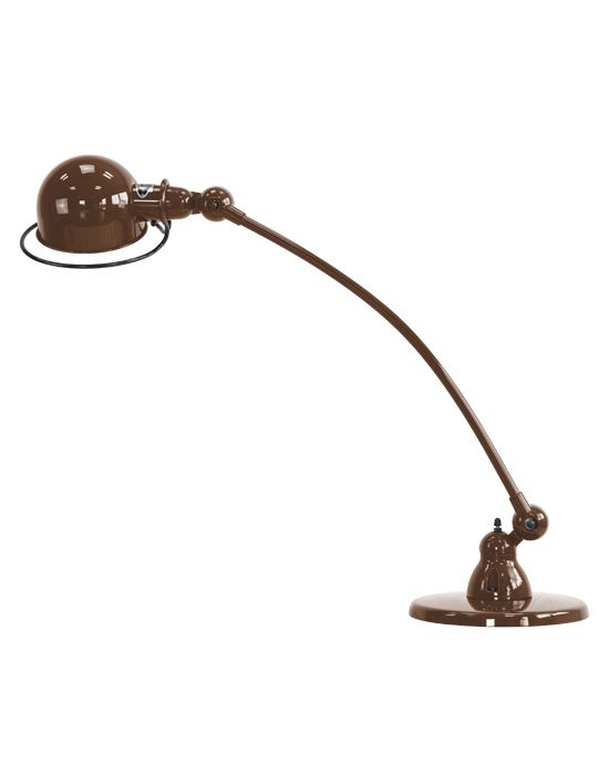 Jielde Loft Curve 1 Arm Desk Light Chocolate Matt