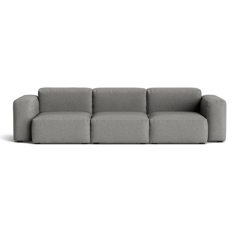 Mags Soft 3 Seater Combination 1 Low Armrest Sofa With Roden 05 And Light Grey Stitching