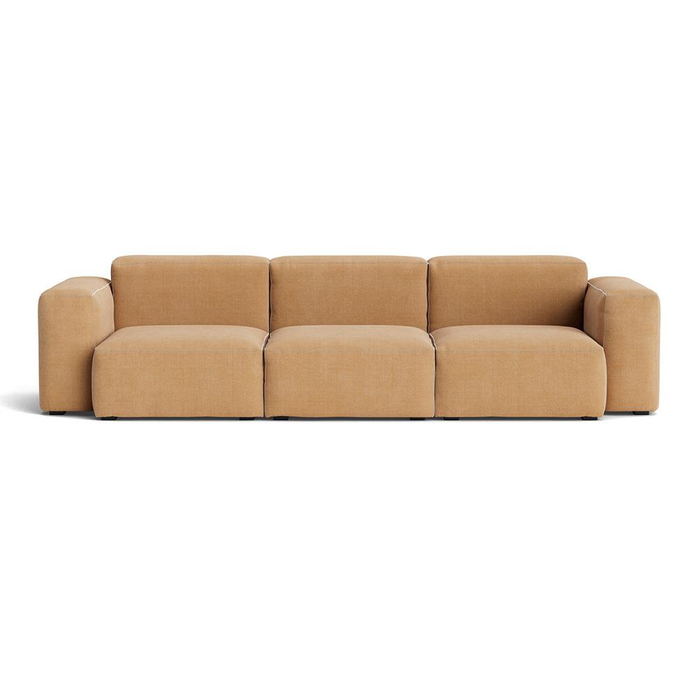 Mags Soft 3 Seater Combination 1 Low Armrest Sofa With Linara 142 And White Stitching