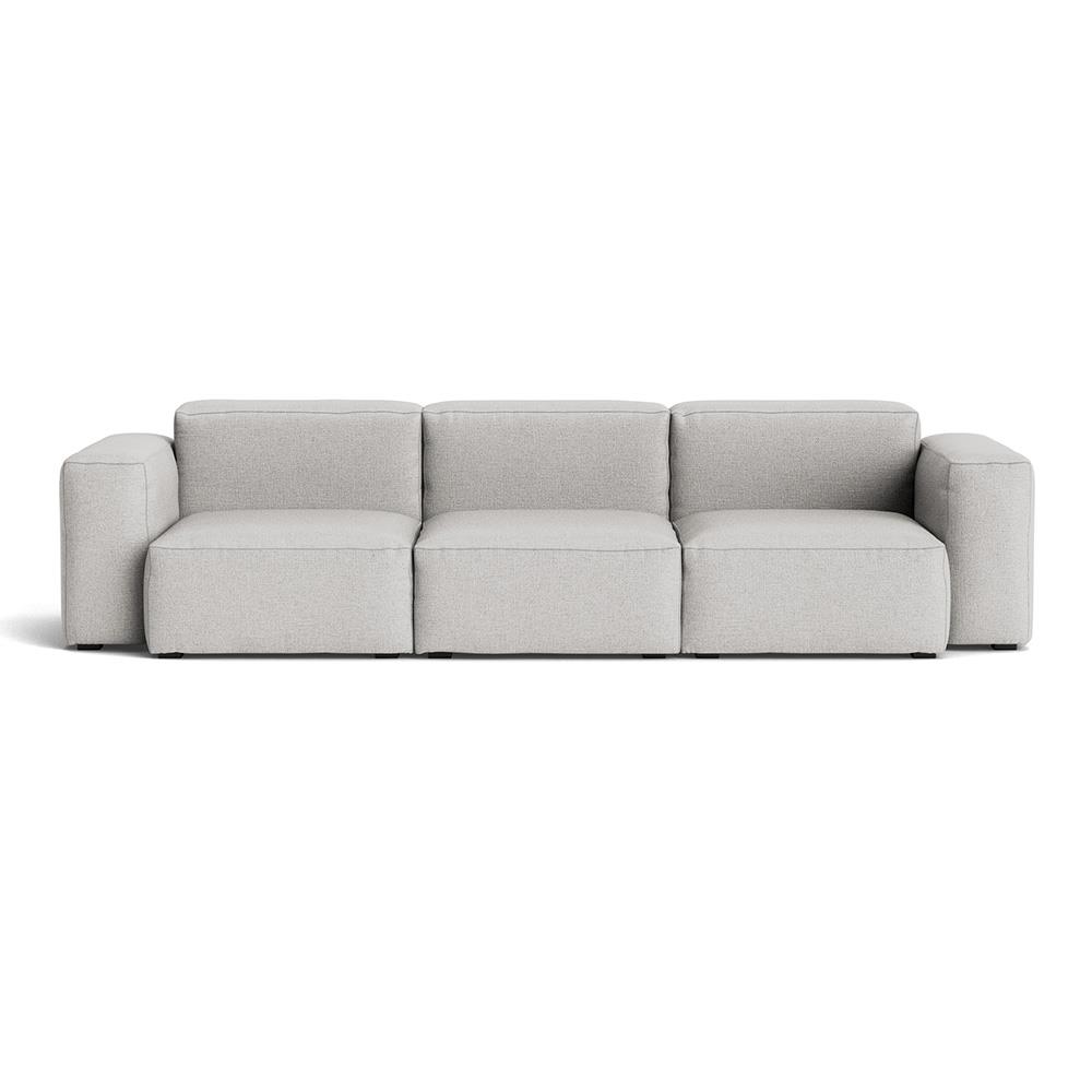 Mags Soft 3 Seater Combination 1 Low Armrest Sofa With Roden 04 And Light Grey Stitching