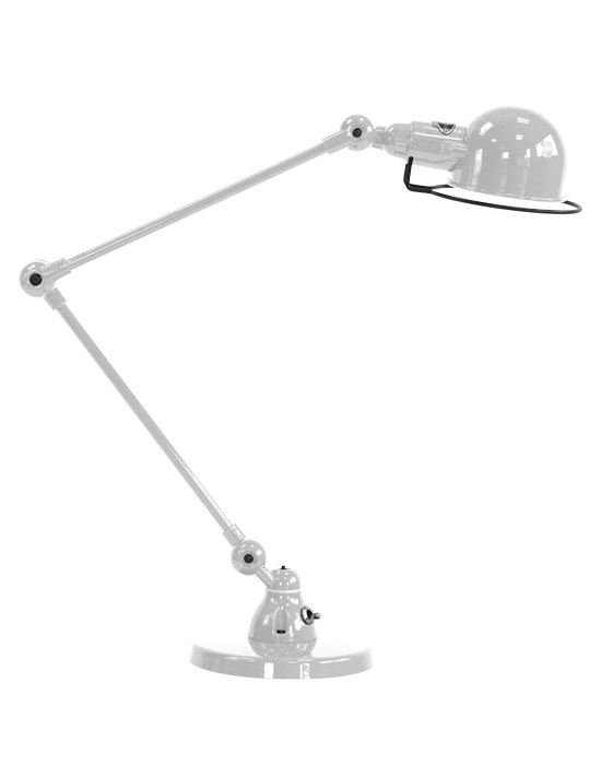 Jielde Signal Two Arm Desk Light Silver Grey Gloss