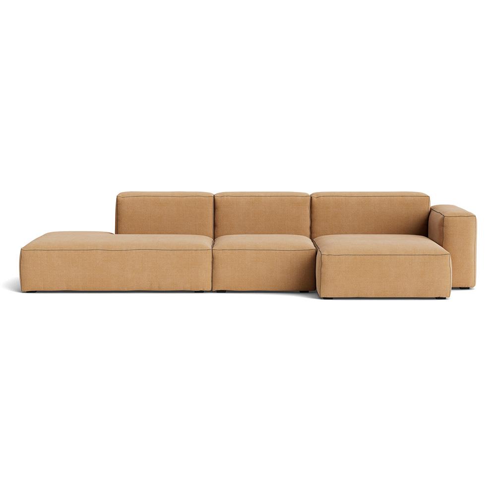 Mags Soft 3 Seater Combination 4 Right Low Armrest Sofa With Linara 142 And Dark Grey Stitching
