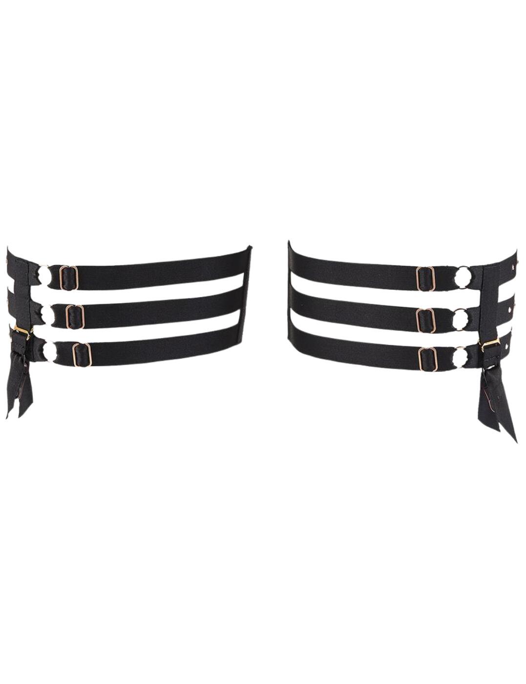 Rencontre Anonyme from Aubade has made these garters super erotic as well as chic. Wrapping around your legs gently with eye-catching small rings and cheeky studded detailing covering the outer sides of these soft straps which creates a sexy appearance. Held prisoner in this charming piece of lingerie with a sensual touch with its transparent, seductive aesthetic. The straps can also be adjusted in size, perfect for allowing them to fit any shape or size.  Bought to you by Aubade From the very sexy Rencontre Anonyme range Adjustable, soft straps Soft touch elastic lace Contrasting adjusters and rings Decorative studs Pair up with another piece from the Rencontre Anonyme range A very seductive aesthetic Country of origin: Tunisia Composition: 77% Polyamide &pipe; 23% Elastane Listed in UK sizes  57512-101543-1316649 NW99  Garter