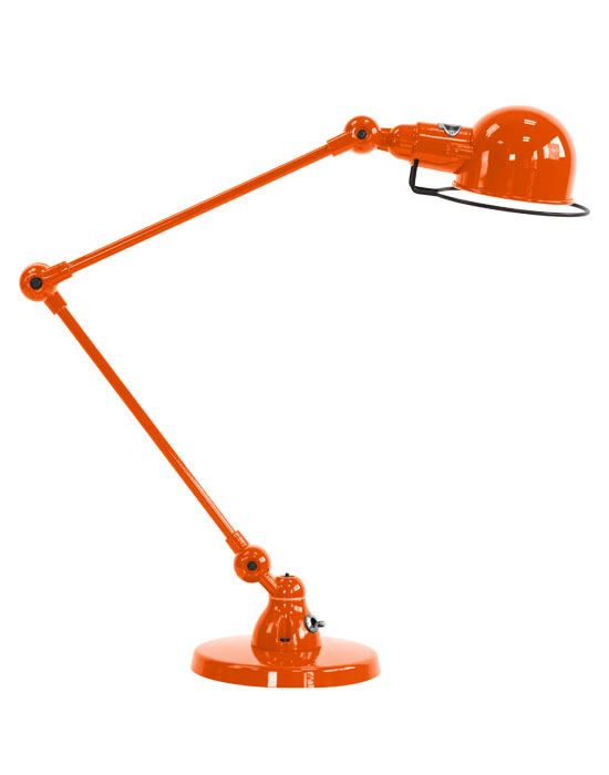 Jielde Signal Two Arm Desk Light Orange Gloss