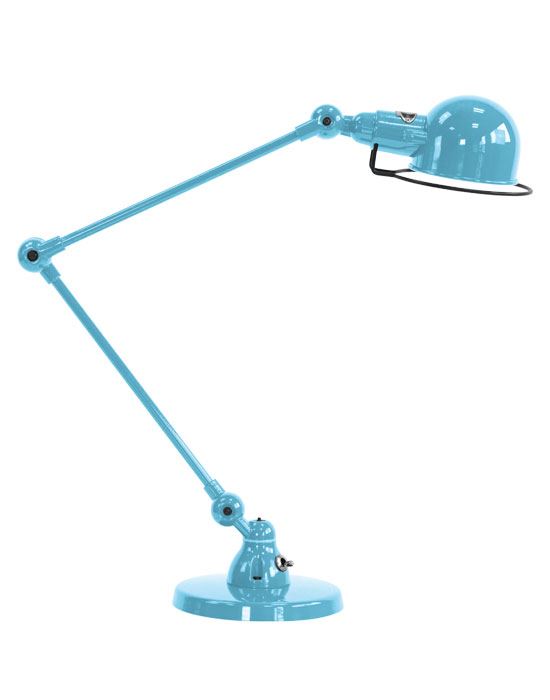 Jielde Signal Two Arm Desk Light Pastel Blue Gloss