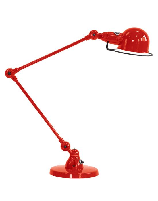 Jielde Signal Two Arm Desk Light Red Gloss