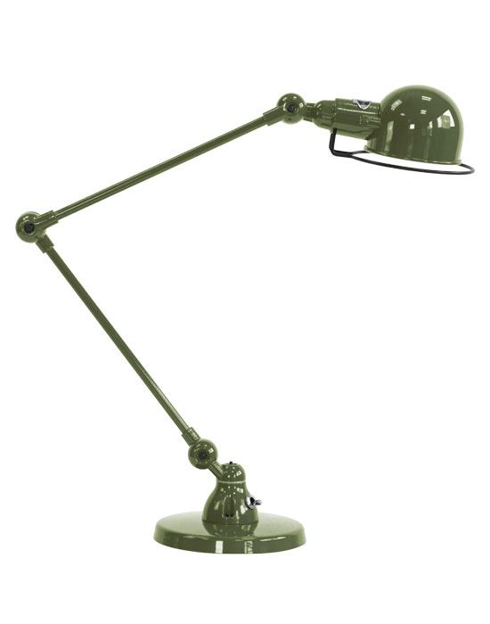 Jielde Signal Two Arm Desk Light Olive Green Gloss