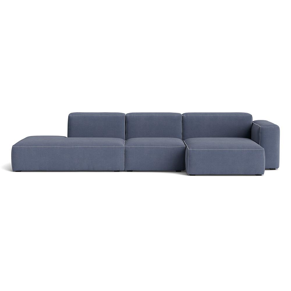 Mags Soft 3 Seater Combination 4 Right Low Armrest Sofa With Linara 198 And White Stitching