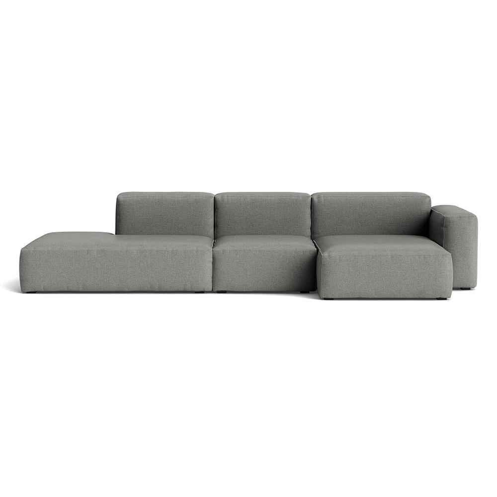 Mags Soft 3 Seater Combination 4 Right Low Armrest Sofa With Roden 05 And Light Grey Stitching