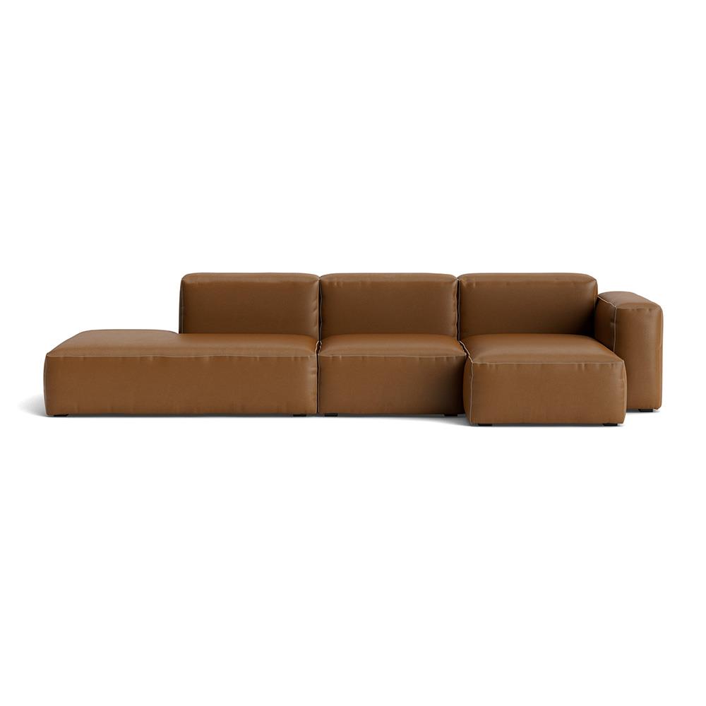 Mags Soft 3 Seater Combination 3 Right Low Armrest Sofa With Sierra Sik1003 And Beige Stitching