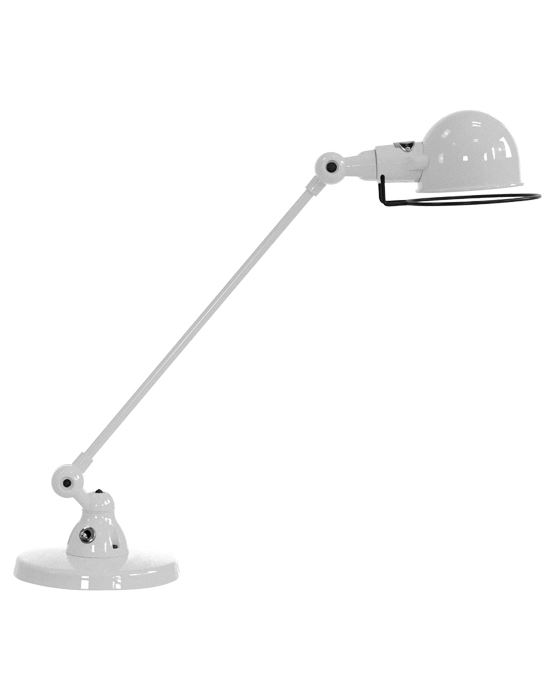 Jielde Signal One Arm Desk Light Silver Grey Gloss