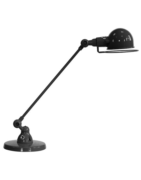 Jielde Signal One Arm Desk Light Black Hammered Gloss