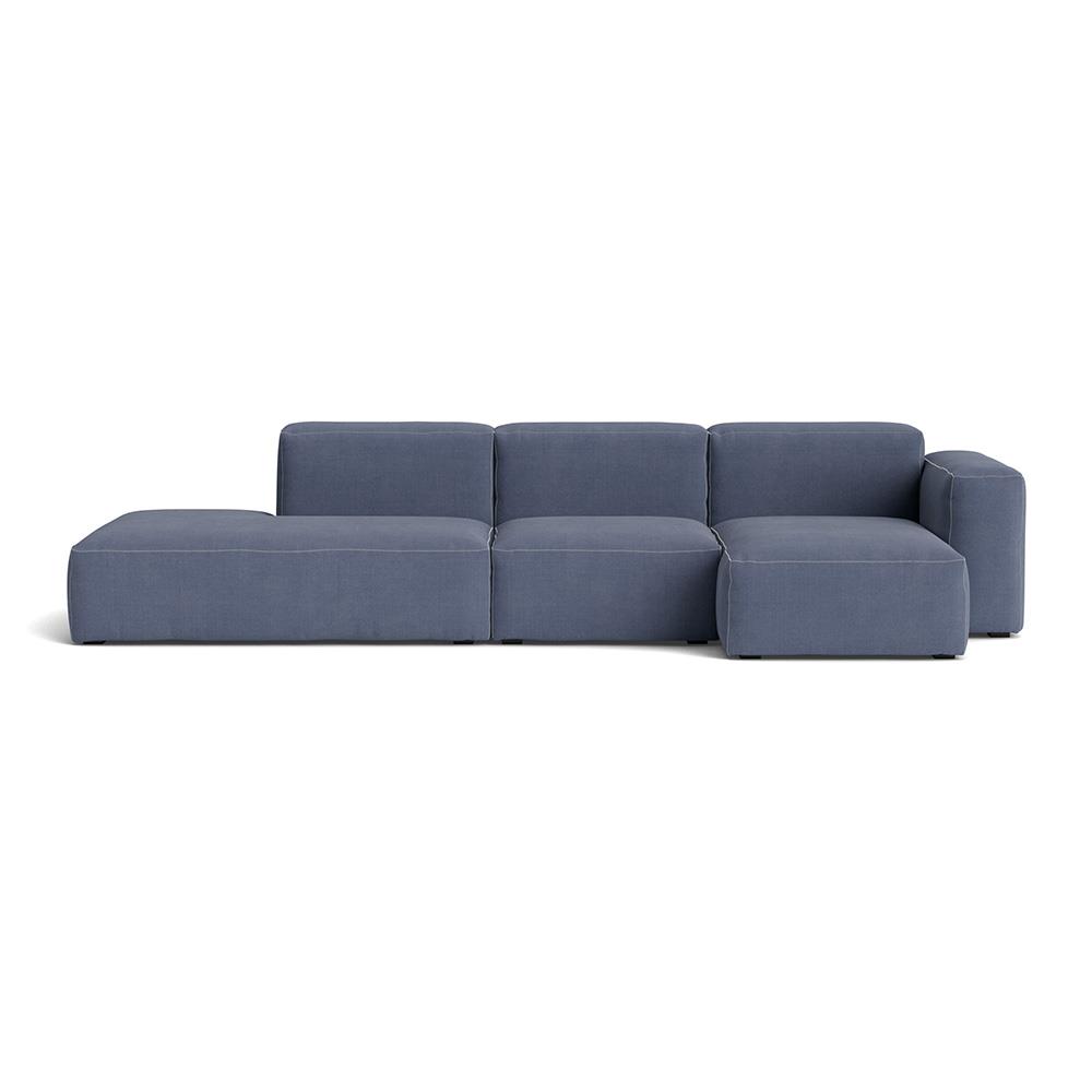 Mags Soft 3 Seater Combination 3 Right Low Armrest Sofa With Linara 198 And Light Grey Stitching