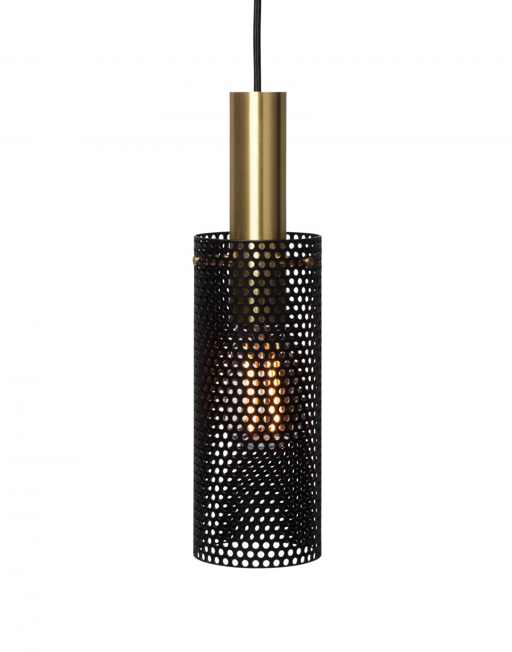 Rubn Vouge Pendant Small Black Brass Steel Ceiling Rose Designer Pendant Lighting