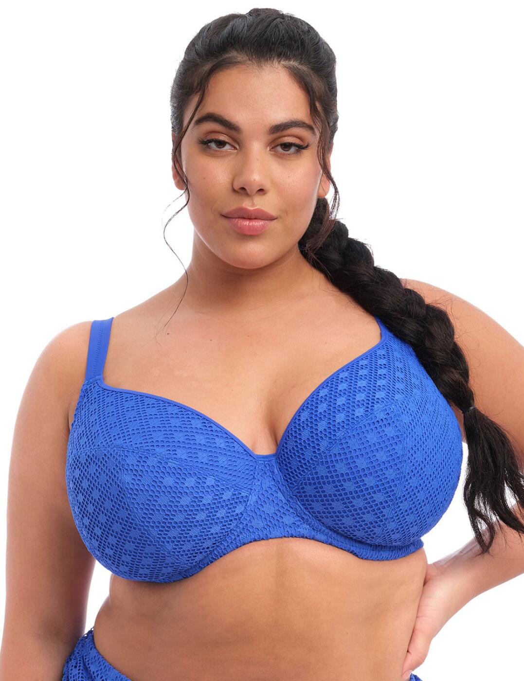 Dreaming of new swimwear to fit your body incredibly with a luxurious and feminine style? Of course, you are, so look no further than the Bazaruto range by Elomi. It introduces this underwired plunge bikini top which provides great full coverage that is fully lined for a light but supportive fit. The plunging neckline showcases your cleavage for a flattering look. Along with the underwire and lining, it also has a powernet back lining for extra support. It allows you to create a perfect fit with adjustable straps and a clasp closure. The bikini top is covered in a crochet opaque fabric for an elegant look.  Underwired plunge bikini bra Full coverage with fully lined cups Powernet back lining for support Adjustable straps and a clasp closure Opaque crochet fabric creates an elegant look Matching items are also available Country of origin: Sri Lanka Composition: 87% Nylon/Polyamide &pipe; 13% Elastane Listed in UK sizes  57911-102079-1379583 800602 Plunge Bikini Top