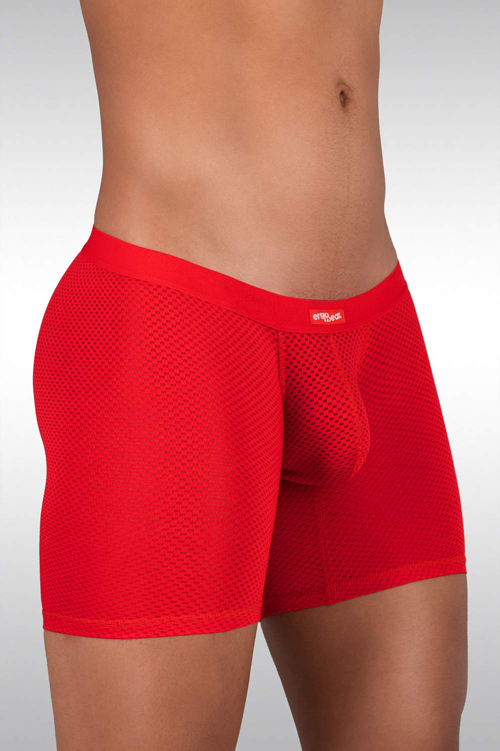 Shop super breathable Ergowear SLK Mesh Midcut Boxer men's pouch underwear shorts. Enhancing low rise male longer leg trunk briefs. Buy online