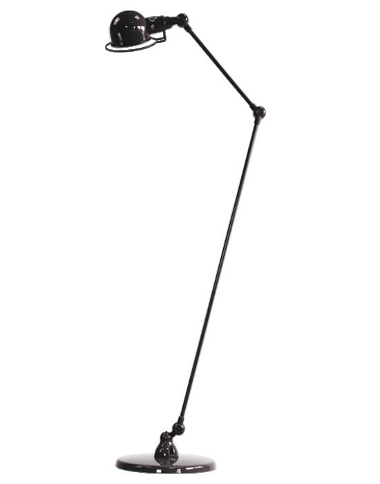 Jielde Signal Two Arm Floor Lamp Black Gloss