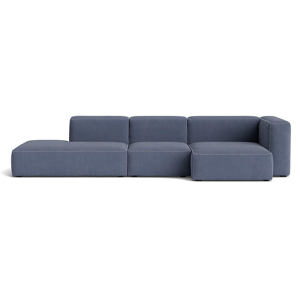 Mags Soft 3 Seater Combination 4 Right Sofa With Linara 198 And White Stitching