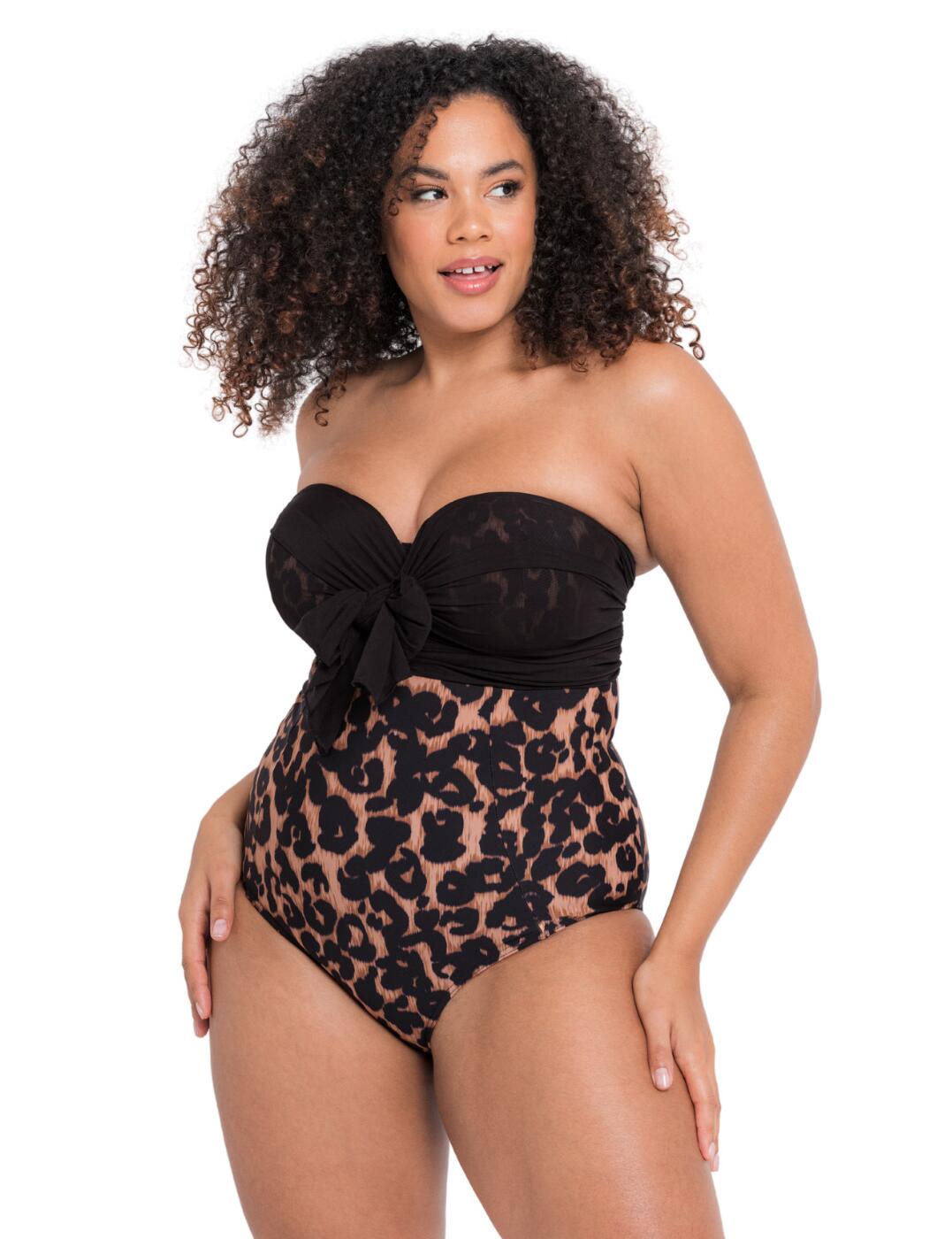 Make sure your beach look is refreshing and chic with the gorgeous Wrapsody collection by Curvy Kate. This swimsuit gives you a multitude of stunning looks within the same design thanks to the mesh tulle panels in place of the traditional straps. The upper part of this piece is constructed with underwired padded cups for the utmost comfort and shaping effect. Moderate rear coverage and a traditional balcony-style neckline make sure that your swimsuit can be worn comfortably throughout the day.  Classic balcony-style neckline Strapless with mesh wrap panels for multiple looks Material resistant to heat, chlorine and sunscreen Plastic barrow clasp closure Moderate rear coverage Underwired Padded Country of origin: China Composition: Shell: 80% Nylon 20% Xtra Life Lycra Composition Lining: 100% Polyamide Composition Lining 2: 100% Polyester Composition Mesh: 90% Polyamide 10% Elastane Composition Wing Mesh: 78% Nylon 22% Elastane Listed in UK sizes  58196-102519-1335673 CS005600 Swimsuit