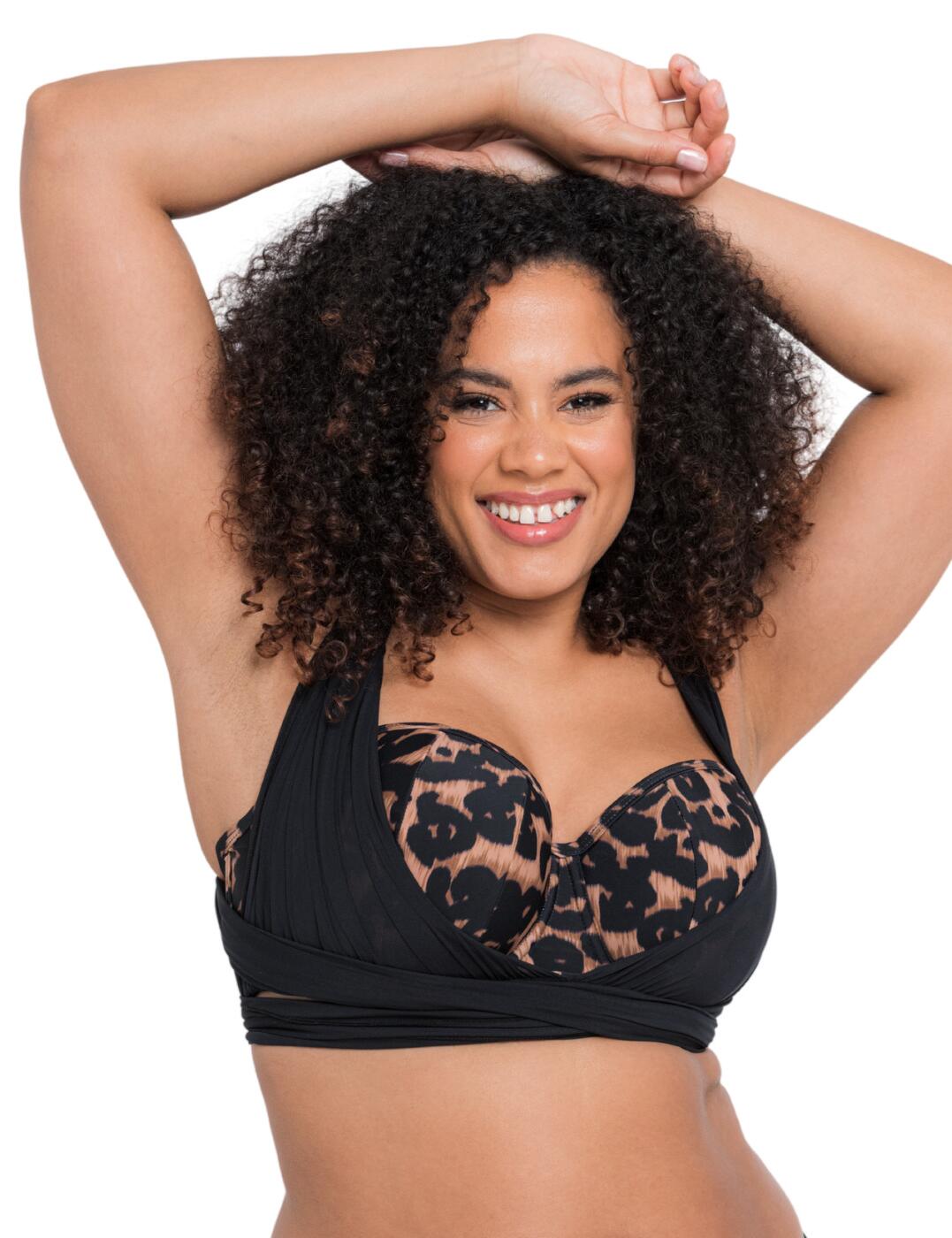 The bestselling Wrapsody collection from Curvy Kate comes back with new exciting colours. This versatile bandeau bikini top allows for a stylish look without compromising on comfort. The traditional balcony-style neckline, together with the underwired padded cups, gives you a secure fit and beautiful shape. The lack of straps is offset by the absolutely gorgeous tulle mesh, that can be styled in multiple ways. This gives you various trendy looks within one piece of swimwear. Match with bikini briefs from the Wrapsody range for a fully coordinated look.  Classic balcony neckline Material resistant to heat, chlorine and sunscreen Strapless with a multiway mesh wrap Plastic barrow clasp closure Underwired Padded Matching coordinates available Country of origin: China Composition Shell: 80% Nylon &pipe; 20% Xtra Life Lycra Composition Lining: 100% Polyamide Composition Lining 2: 100% Polyester Composition Mesh: 90% Polyamide &pipe; 10% Elastane Composition Wing Mesh: 78% Nylon &pipe; 22% Elastane Listed in UK sizes  58199-102522-1335937 CS005307 Padded Balcony Bikini Top