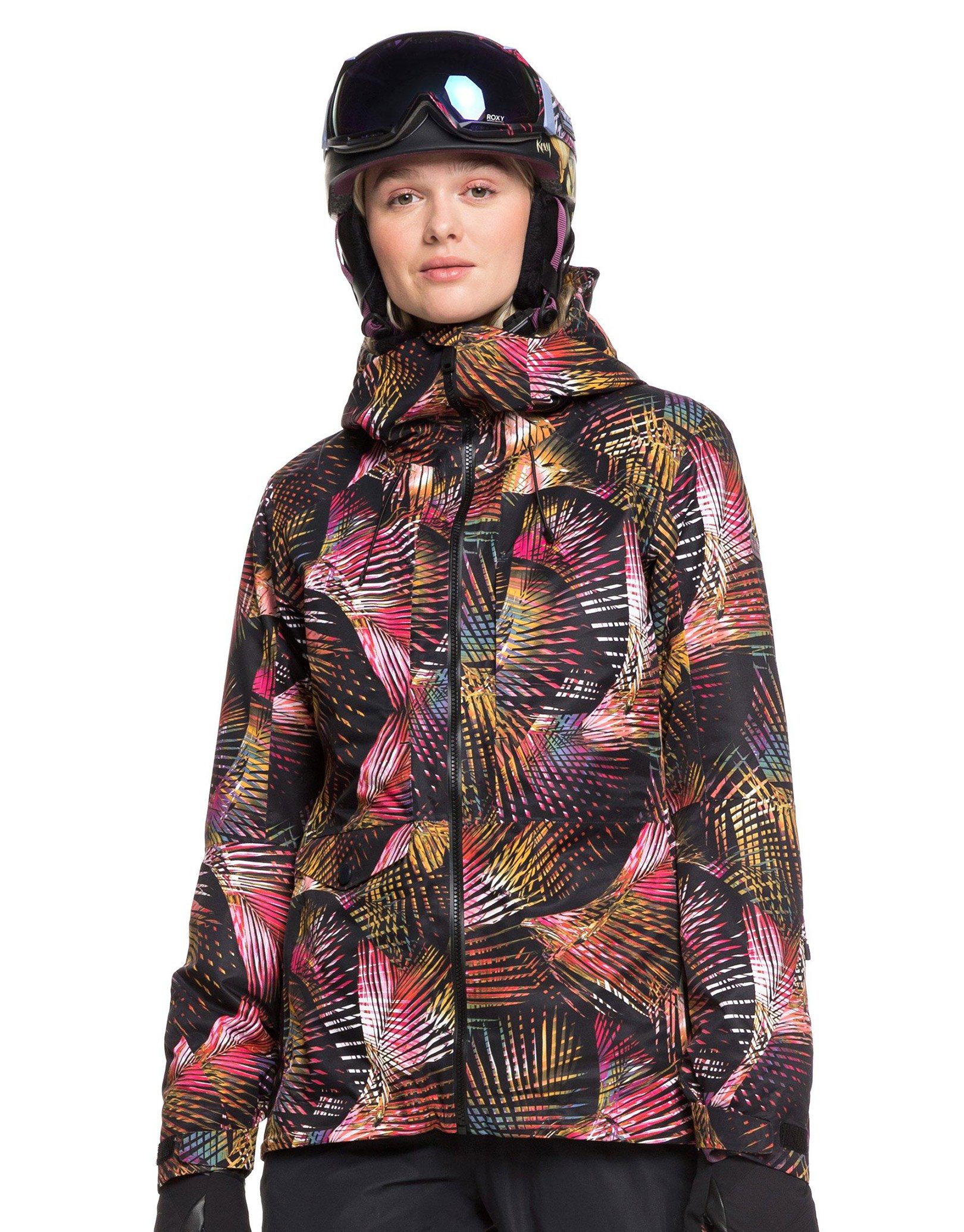 womens essence gtx 2l ski jacket - true black night palm