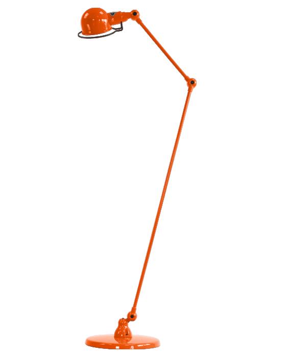 Jielde Signal Two Arm Floor Lamp Orange Matt