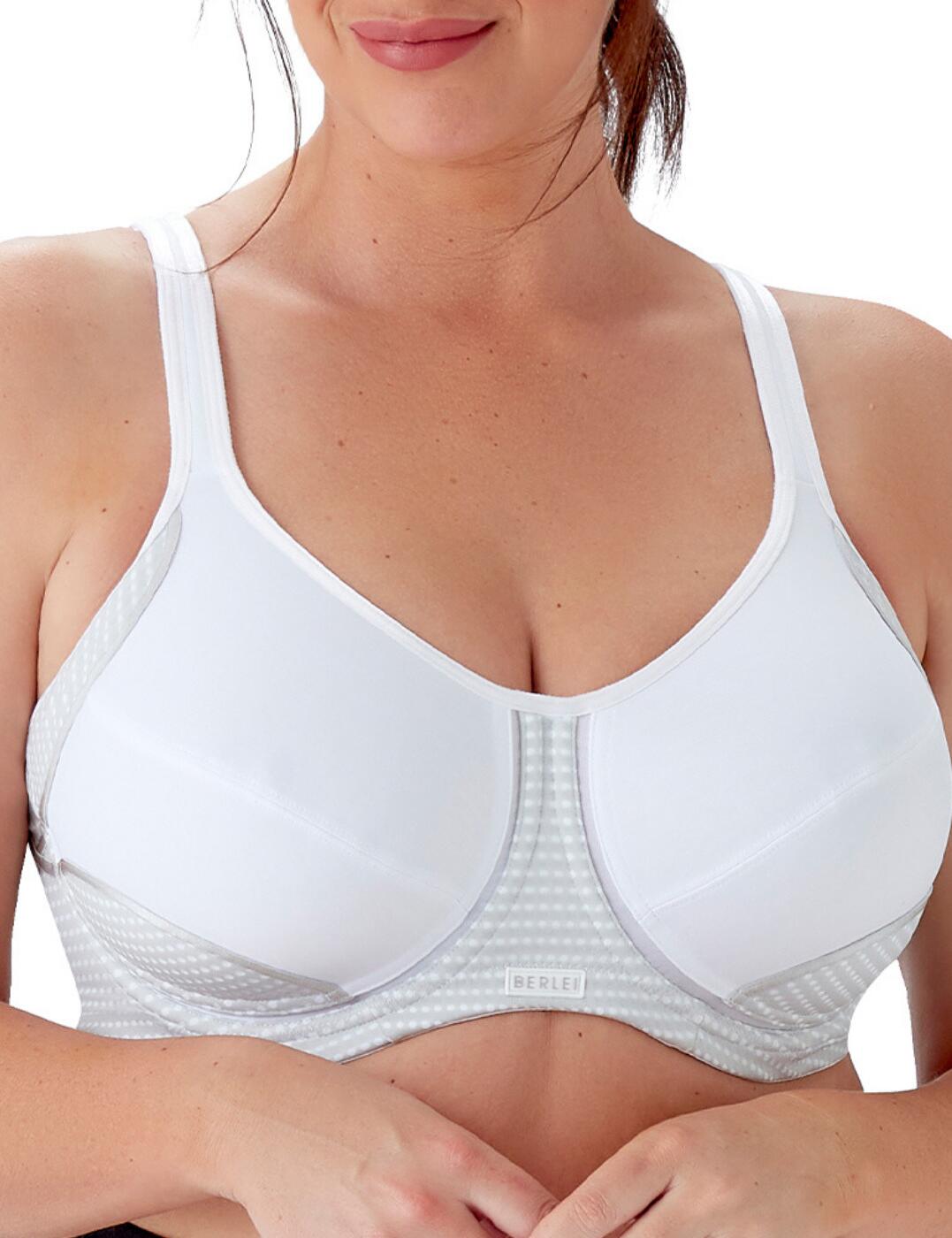 This mesh padded sports bra is from the Electrify range by Berlei. This medium impact bra is designed to be fun and supportive during your workouts. A cross over functionality offers additional support and flexibility under clothing. Lightly padded cups deliver shaping whilst the underwired cups offer support. The adjustable straps offer a personal fit. Pair with matching coordinates from the Electrify range to complete this look.  Medium impact bra Fun and supportive Cross over straps Adjustable straps Lightly padded cups Underwired cups Matching coordinates available Composition: 70% Polyamide &pipe; 16% Polyester &pipe; 14% Elastane Listed in UK Sizes   22712-78929-1054035 YYPV Mesh padded bra