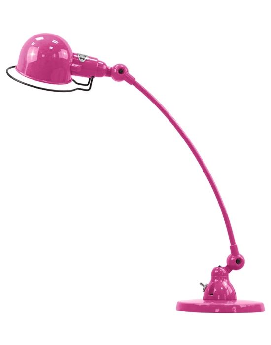 Jielde Signal Curve Arm Desk Light Pink Gloss