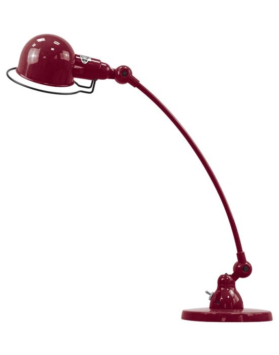 Jielde Signal Curve Arm Desk Light Burgundy Matt