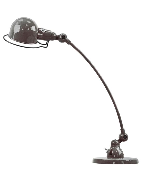 Jielde Signal Curve Arm Desk Light Brushed Stainless Steel