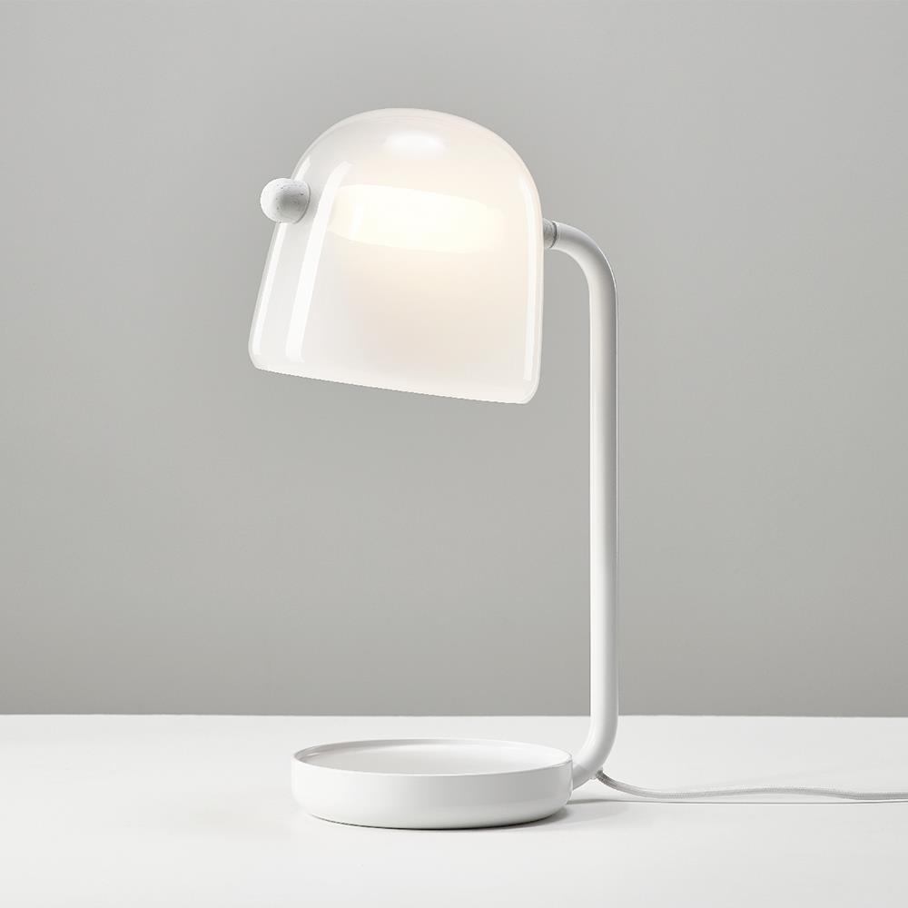 Mona Table Light Opaline Glass White White